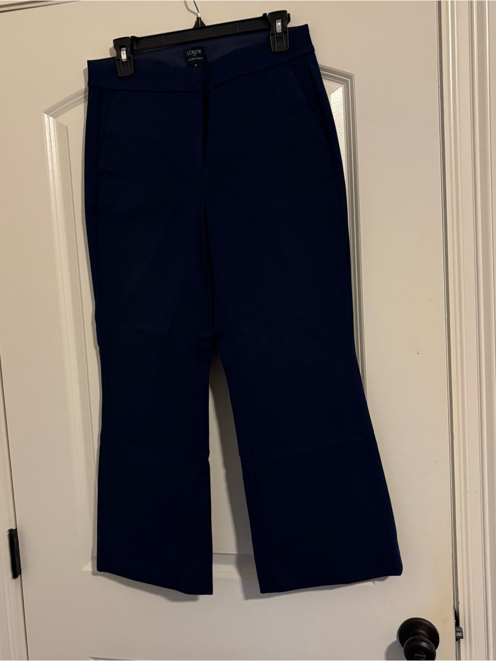 J. Crew Dark Navy Boot-Cut Crop Pants
